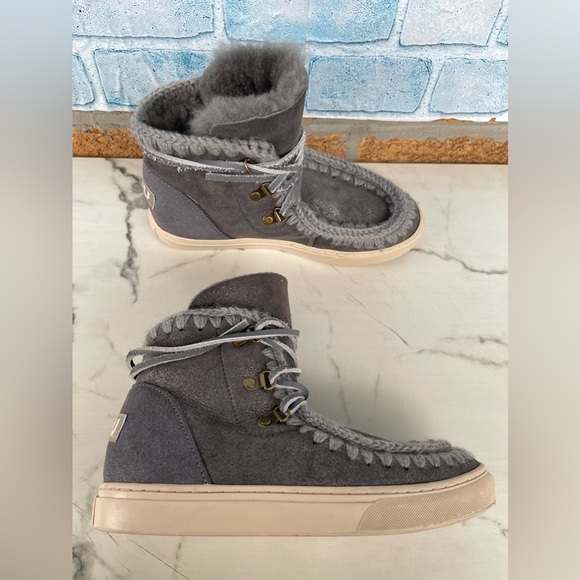 MOU Sneaker boots  Lace-Up Size 37/7  Gray - Picture 7 of 9
